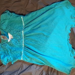 Girls tunic top Knitworks brand  Medium. Teal